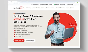 Website webhostone, Referenz von edesign