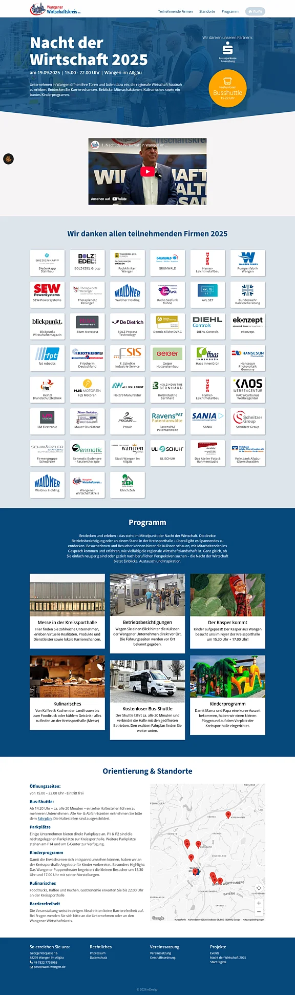 Logo Nacht der Wirtschaft Wangen, Referenz von edesign