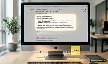 KI-generierte Illustration zu Platz 1 bei Google ohne Besucher