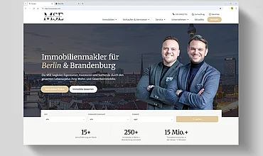 Maklerwebsite MSE Immobilien Berlin, Referenz von edesign