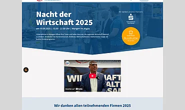 Nacht der Wirtschaft Wangen, Referenz von edesign