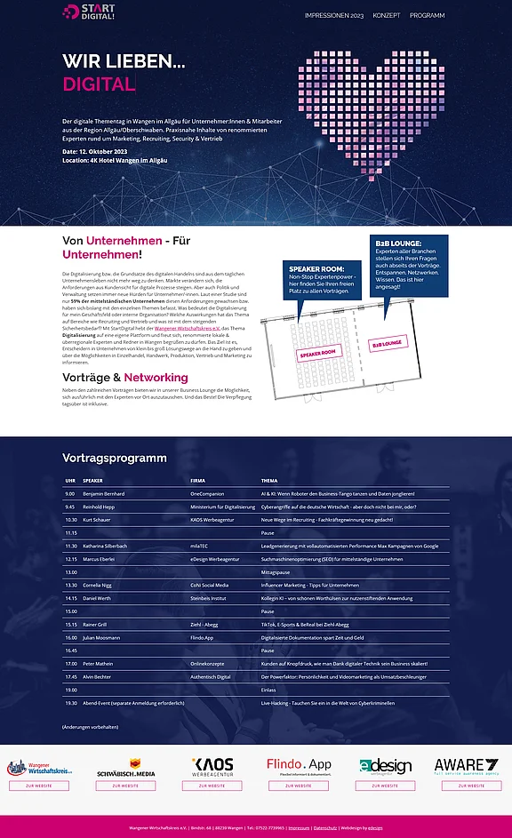 StartDigital Messe, Referenz von edesign