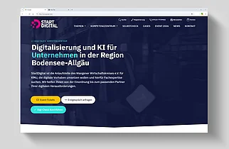 Website StartDigital Kompetenzzentrum, Referenz von edesign