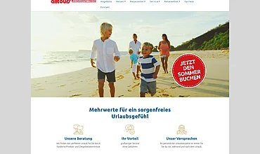 Website alltours, Referenz von edesign