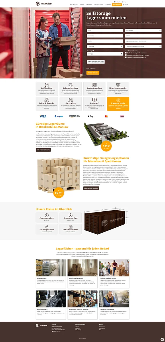 Logo mycontainer Self Storage, Referenz von edesign