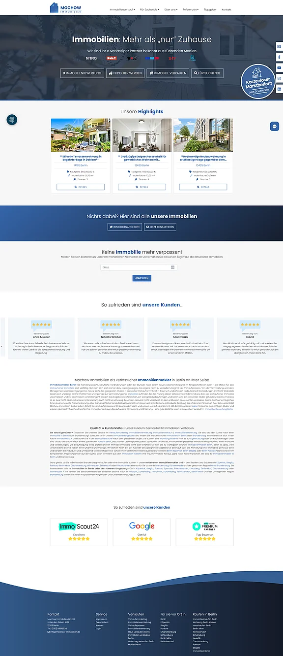 Logo Mochow Immobilien, Referenz von edesign